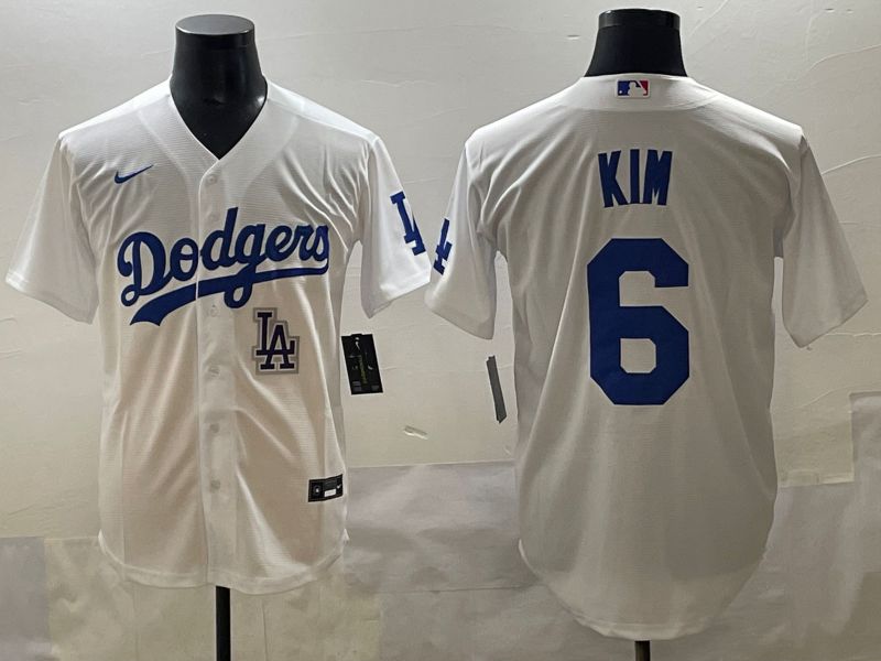 Men 2025 Los Angeles Dodgers #6 H.S.Kim White Game Nike MLB Jersey style 23->los angeles dodgers->MLB Jersey